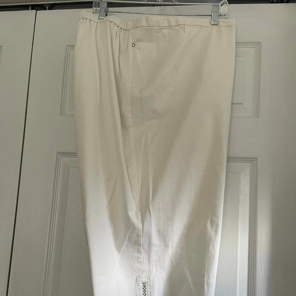 Catherines 4x white dressy capris